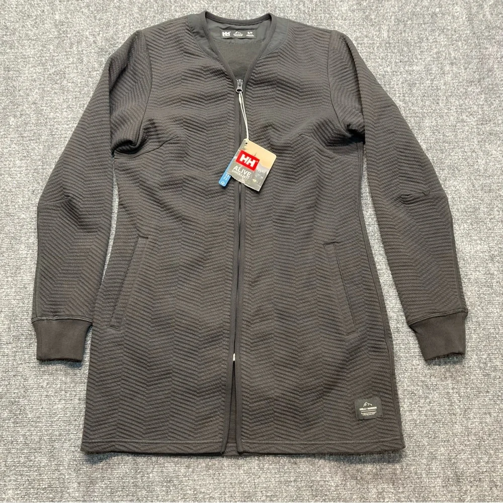 NWT Helly Hansen Jacket Womens Small Gray Lillo Full Zip Quilted